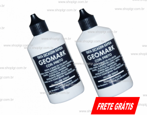 2 Tintas de carimbo permanente Geomark -  para plástico, alumínio e metal